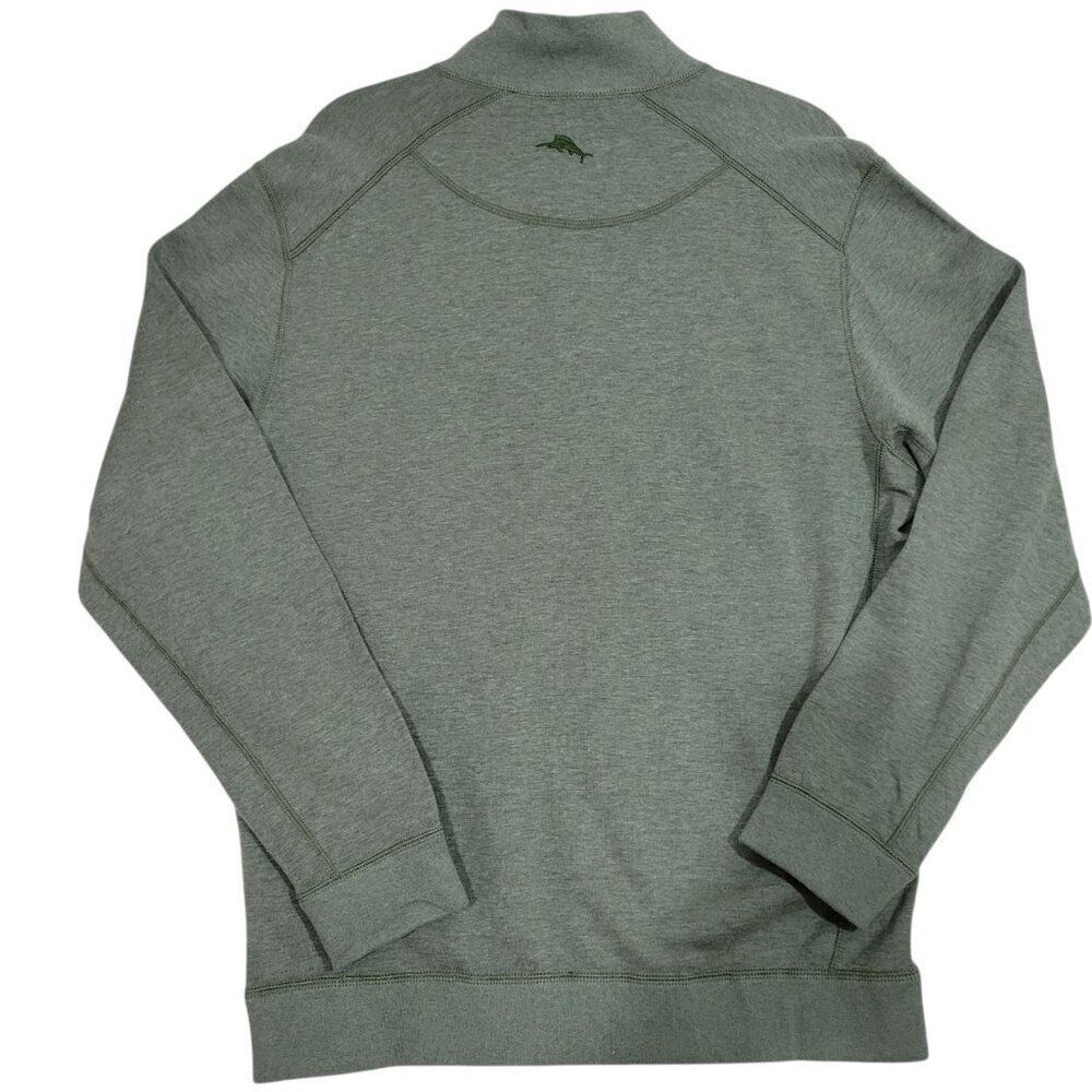 Tommy Bahama Flip Coast 1/2 Zip Sweatshirt Men Medium Pullover Reversible Green - Picture 6 of 15
